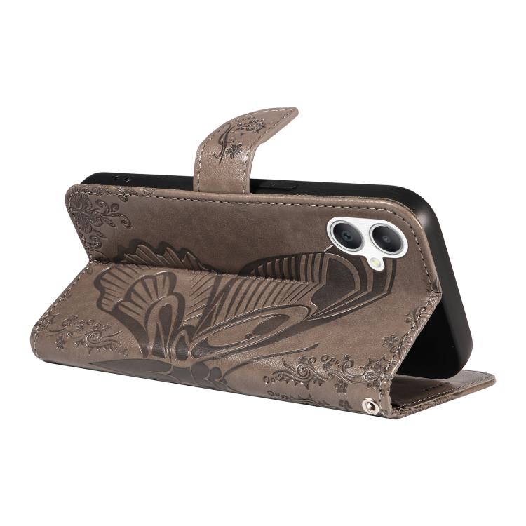 For Samsung Galaxy A07 5G Swallowtail Butterfly Embossed Leather Phone Case