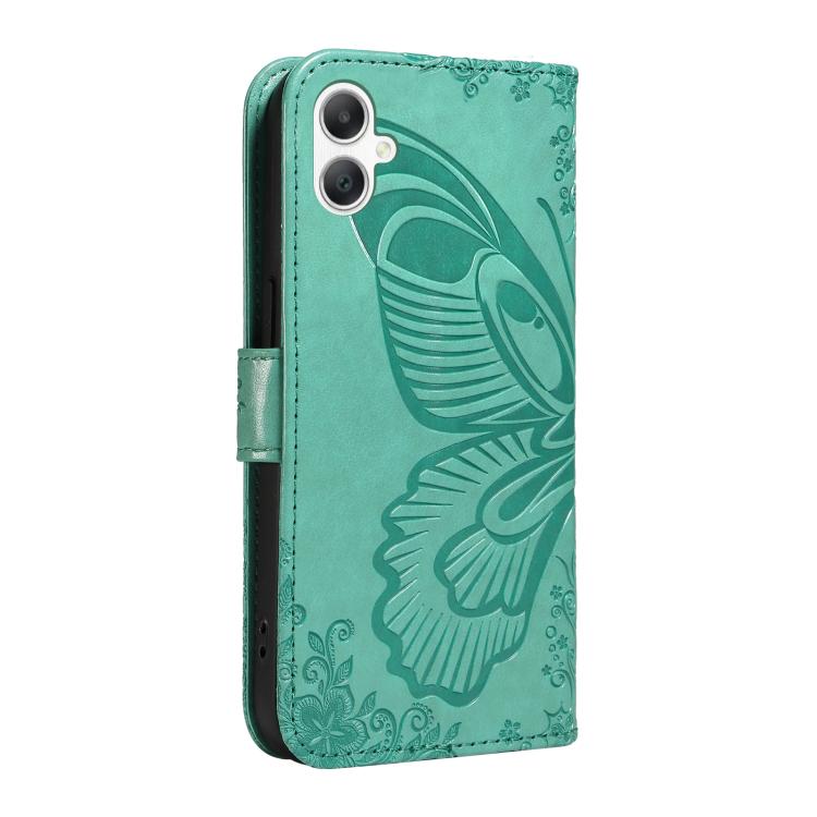 For Samsung Galaxy A07 5G Swallowtail Butterfly Embossed Leather Phone Case