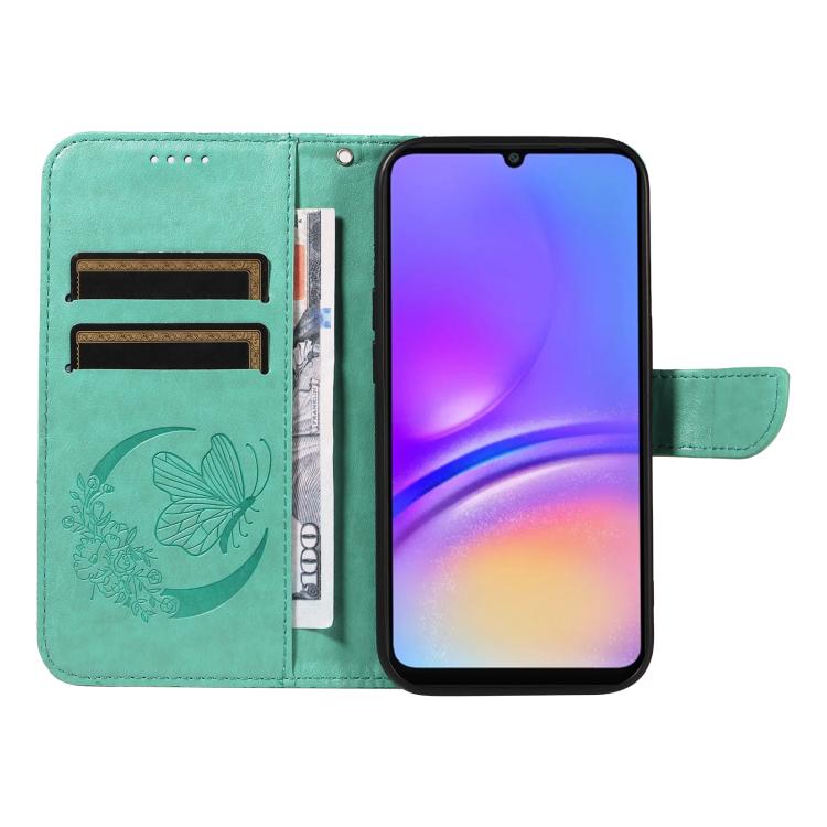 For Samsung Galaxy A07 5G Swallowtail Butterfly Embossed Leather Phone Case
