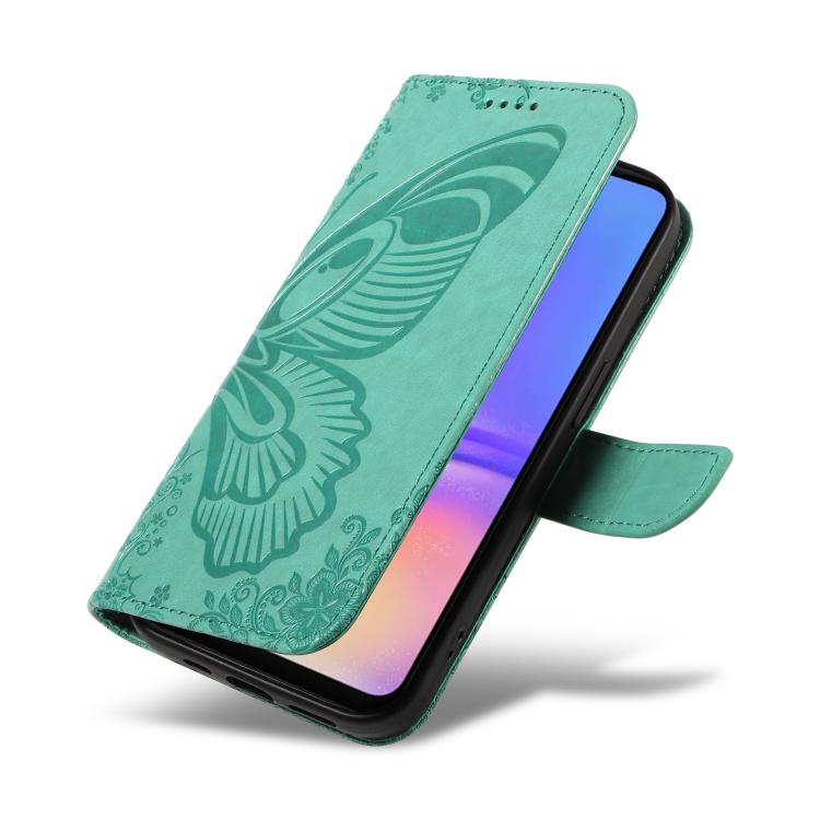 For Samsung Galaxy A07 5G Swallowtail Butterfly Embossed Leather Phone Case
