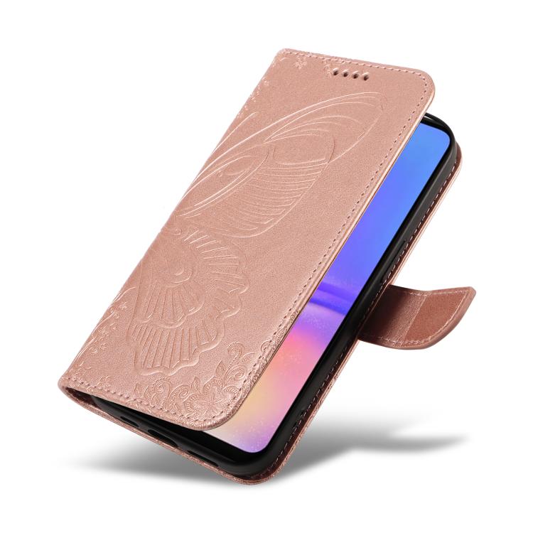 For Samsung Galaxy A07 5G Swallowtail Butterfly Embossed Leather Phone Case