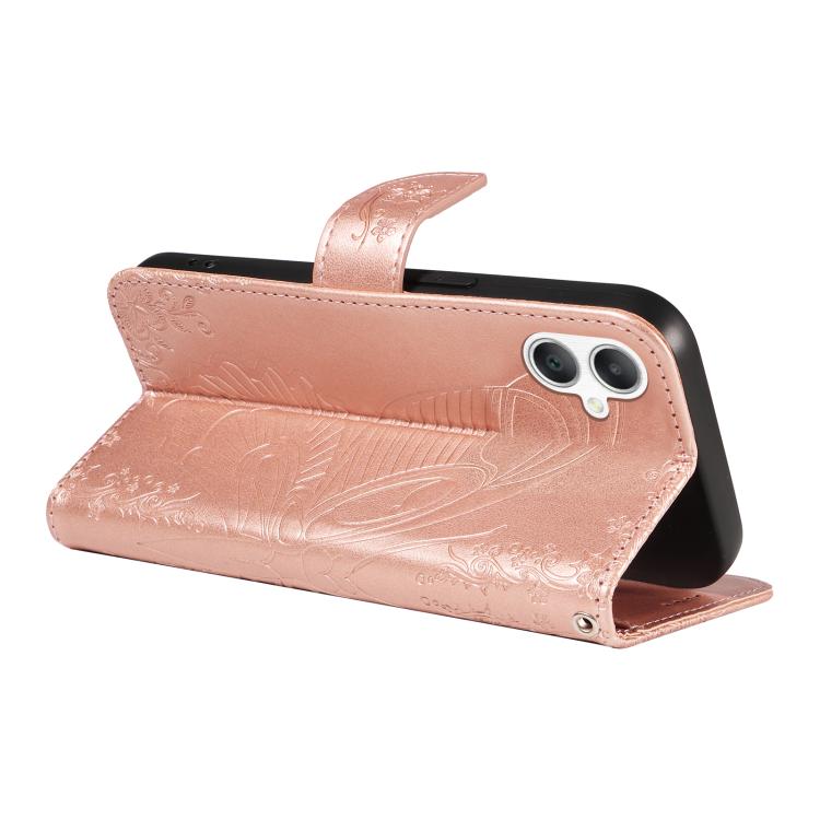 For Samsung Galaxy A07 5G Swallowtail Butterfly Embossed Leather Phone Case