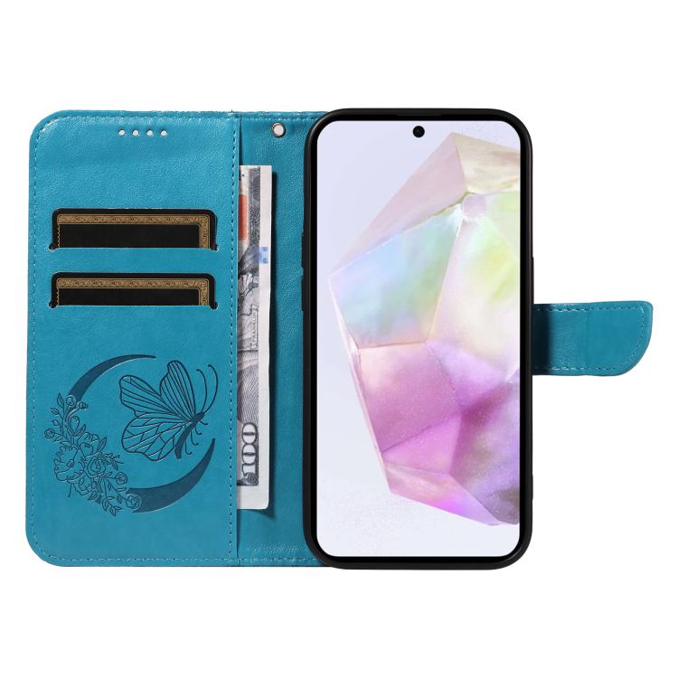 For Samsung Galaxy A56 5G Swallowtail Butterfly Embossed Leather Phone Case