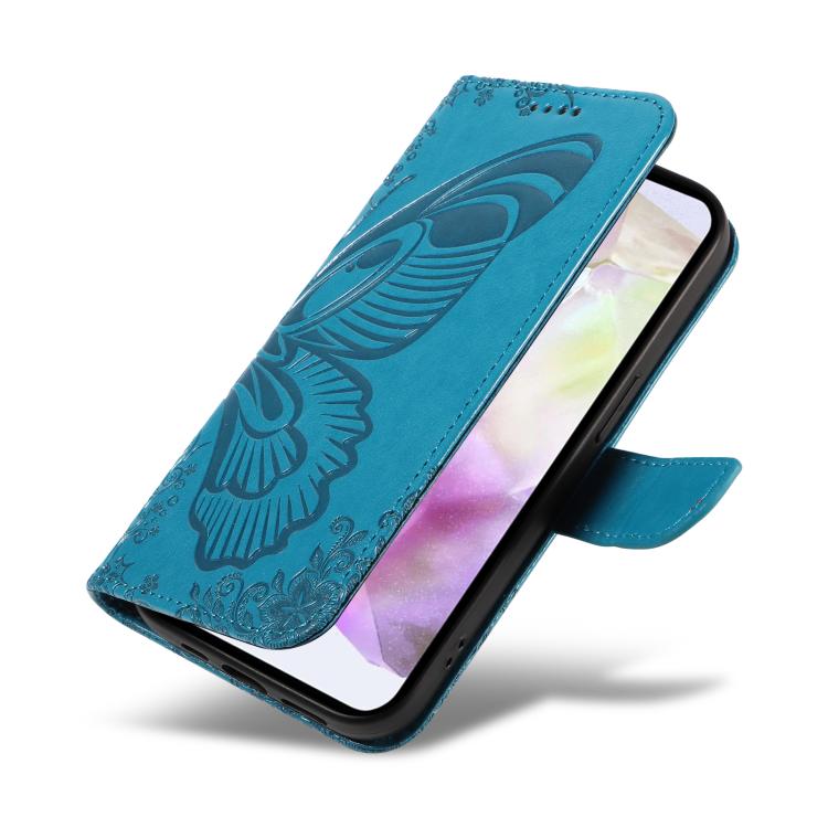 For Samsung Galaxy A56 5G Swallowtail Butterfly Embossed Leather Phone Case