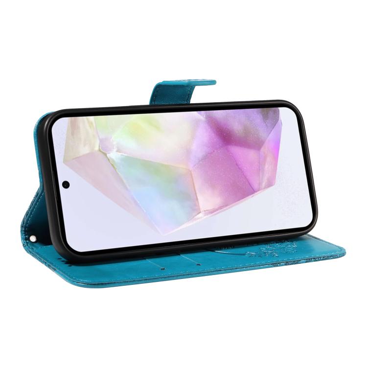 For Samsung Galaxy A56 5G Swallowtail Butterfly Embossed Leather Phone Case