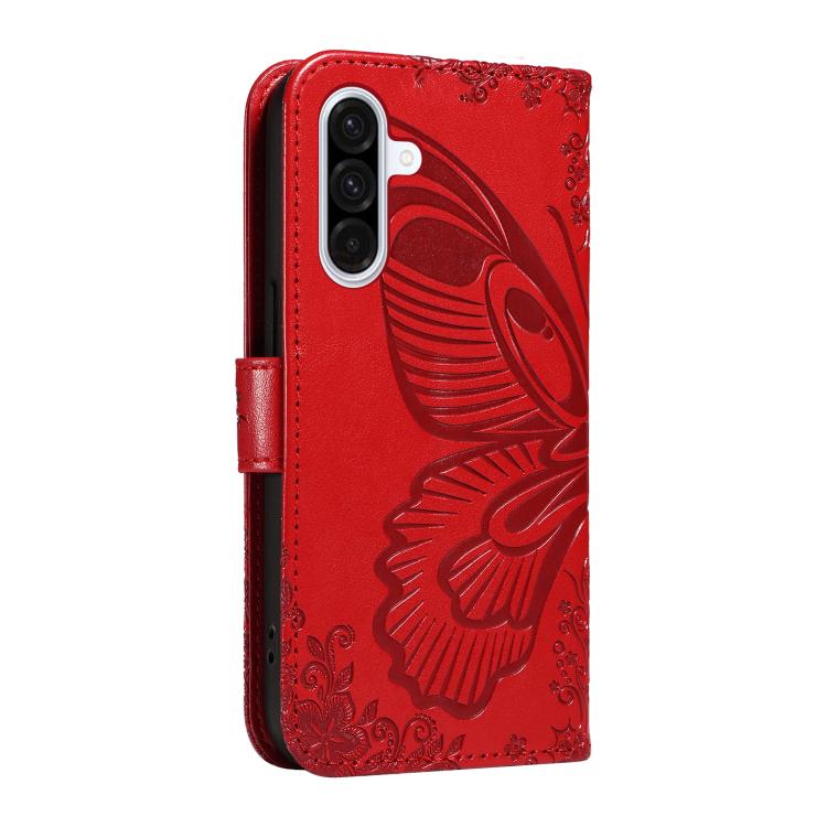 For Samsung Galaxy A56 5G Swallowtail Butterfly Embossed Leather Phone Case