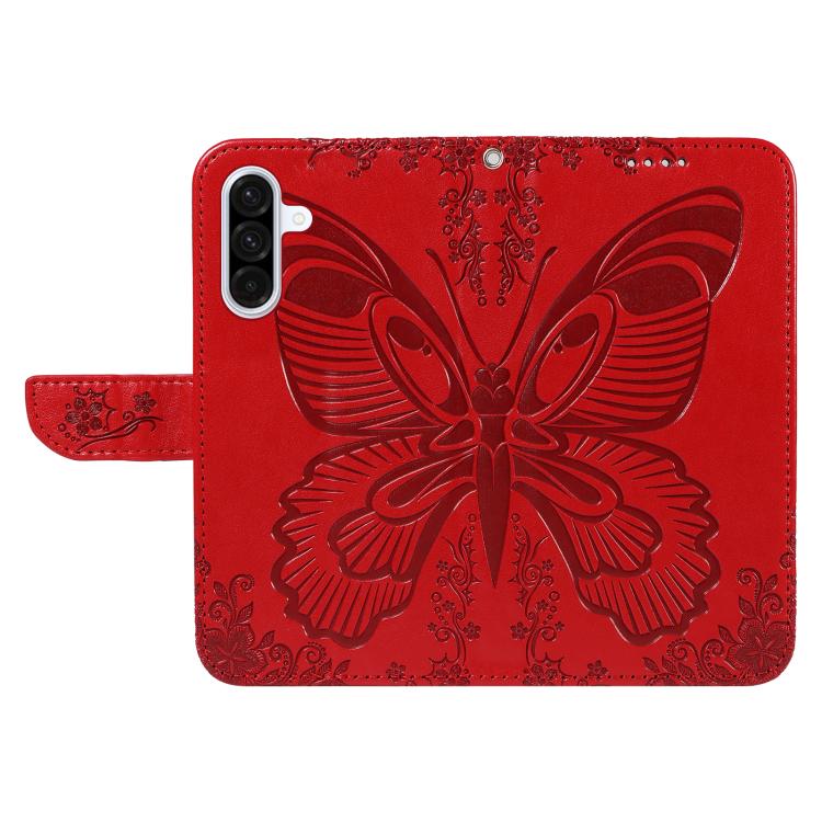 For Samsung Galaxy A56 5G Swallowtail Butterfly Embossed Leather Phone Case