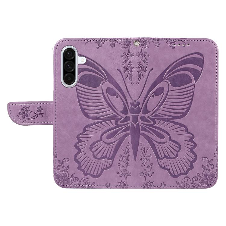 For Samsung Galaxy A56 5G Swallowtail Butterfly Embossed Leather Phone Case