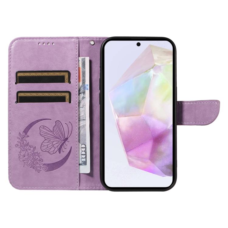 For Samsung Galaxy A56 5G Swallowtail Butterfly Embossed Leather Phone Case