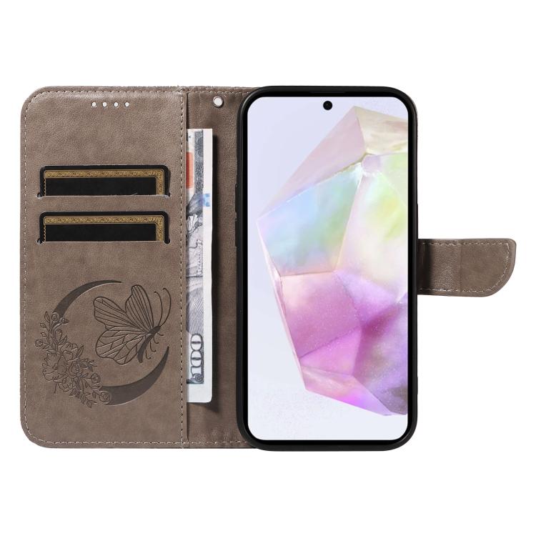 For Samsung Galaxy A56 5G Swallowtail Butterfly Embossed Leather Phone Case