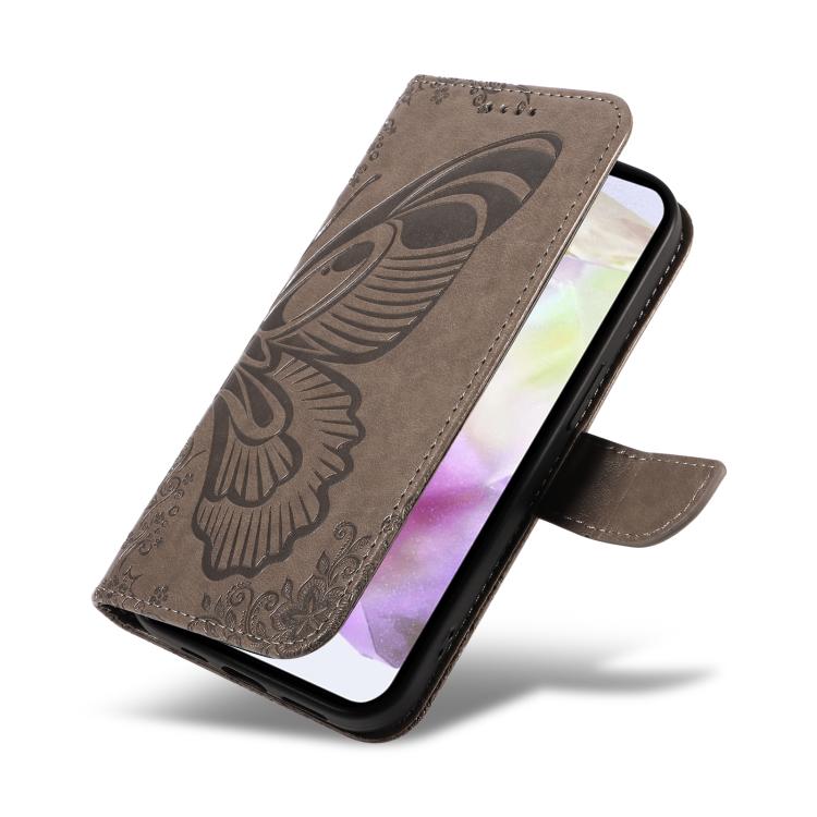 For Samsung Galaxy A56 5G Swallowtail Butterfly Embossed Leather Phone Case