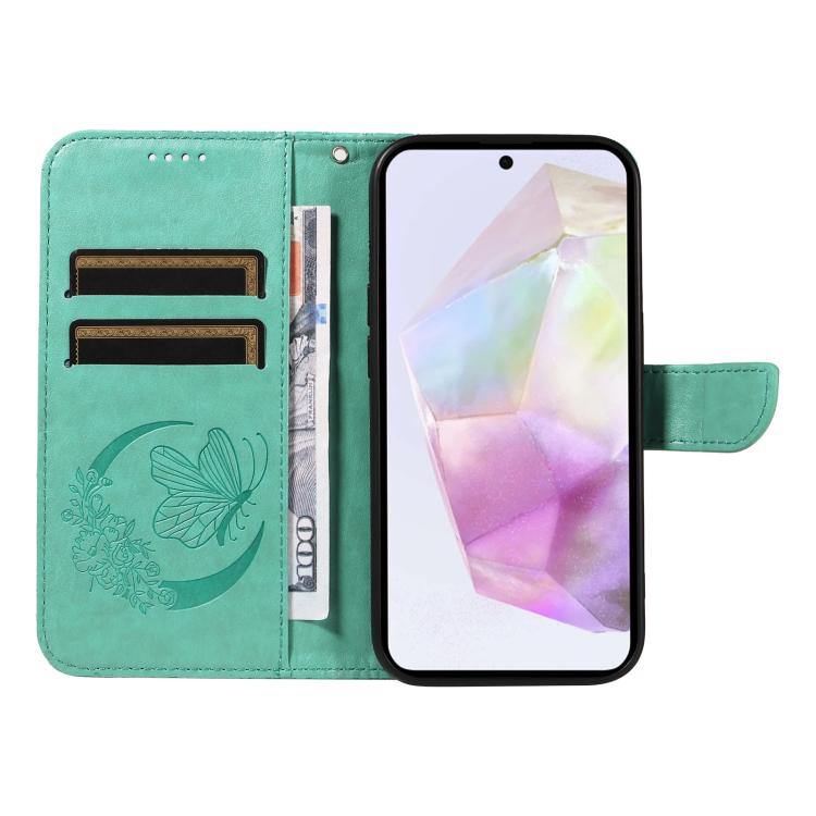 For Samsung Galaxy A56 5G Swallowtail Butterfly Embossed Leather Phone Case