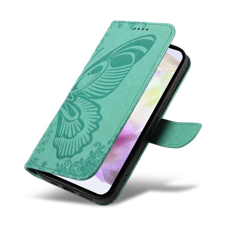 For Samsung Galaxy A56 5G Swallowtail Butterfly Embossed Leather Phone Case