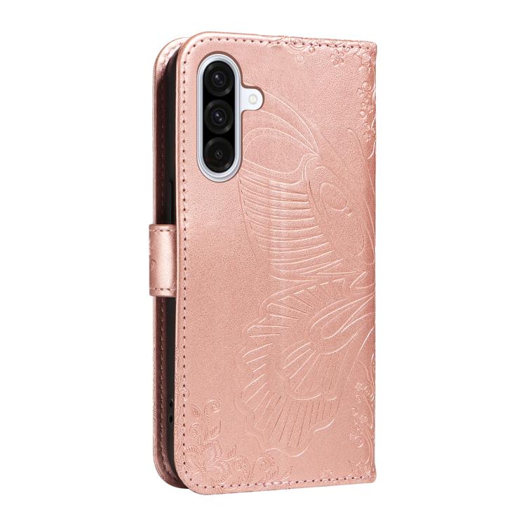 For Samsung Galaxy A56 5G Swallowtail Butterfly Embossed Leather Phone Case