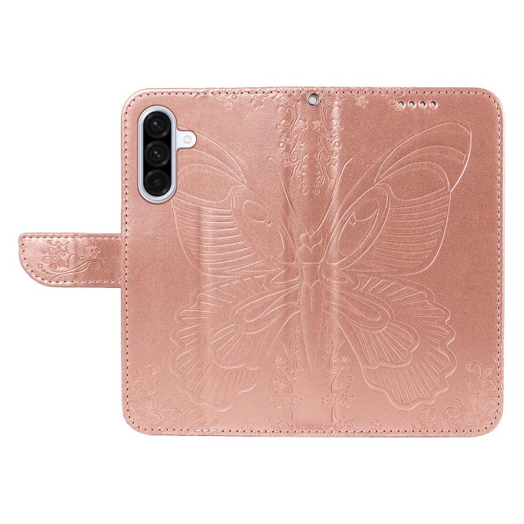 For Samsung Galaxy A56 5G Swallowtail Butterfly Embossed Leather Phone Case