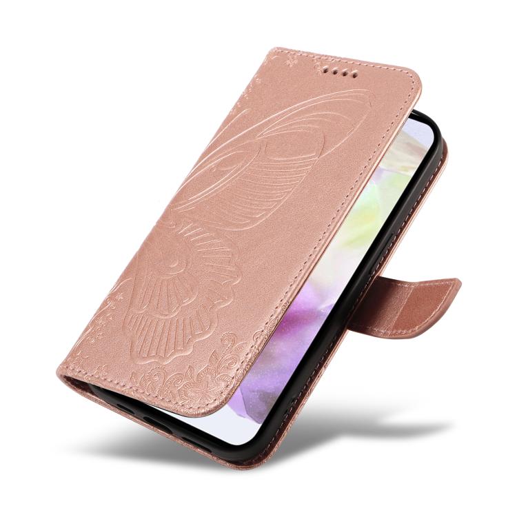 For Samsung Galaxy A56 5G Swallowtail Butterfly Embossed Leather Phone Case