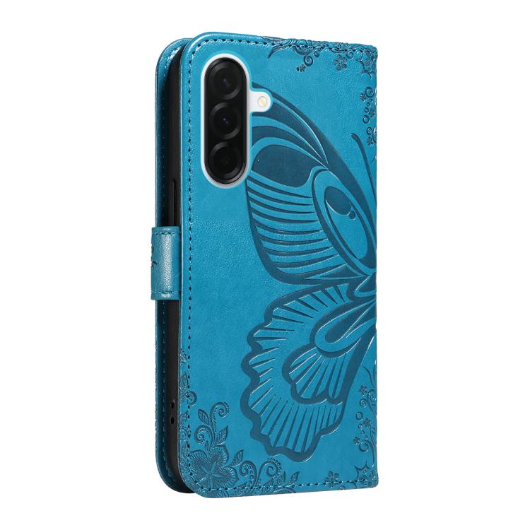 For Samsung Galaxy A37 5G Swallowtail Butterfly Embossed Leather Phone Case
