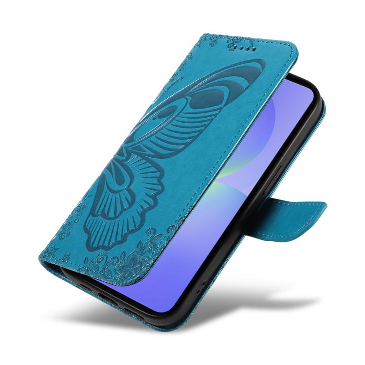 For Samsung Galaxy A37 5G Swallowtail Butterfly Embossed Leather Phone Case