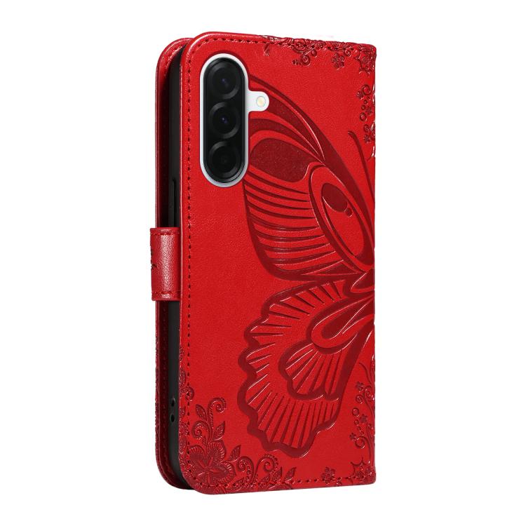 For Samsung Galaxy A37 5G Swallowtail Butterfly Embossed Leather Phone Case