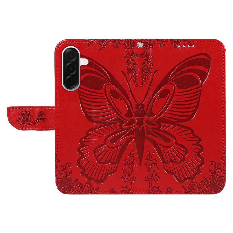 For Samsung Galaxy A37 5G Swallowtail Butterfly Embossed Leather Phone Case
