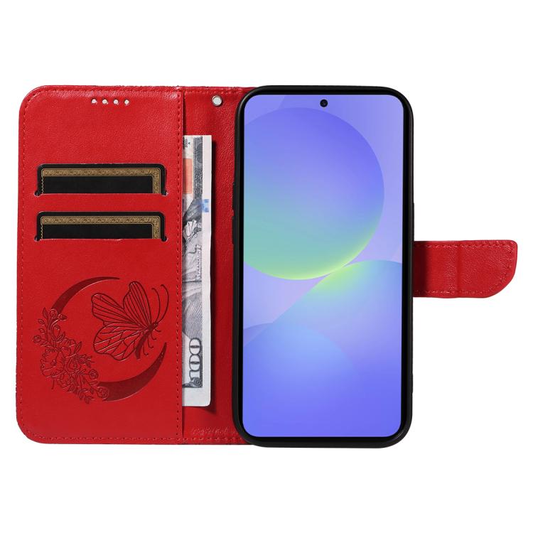 For Samsung Galaxy A37 5G Swallowtail Butterfly Embossed Leather Phone Case