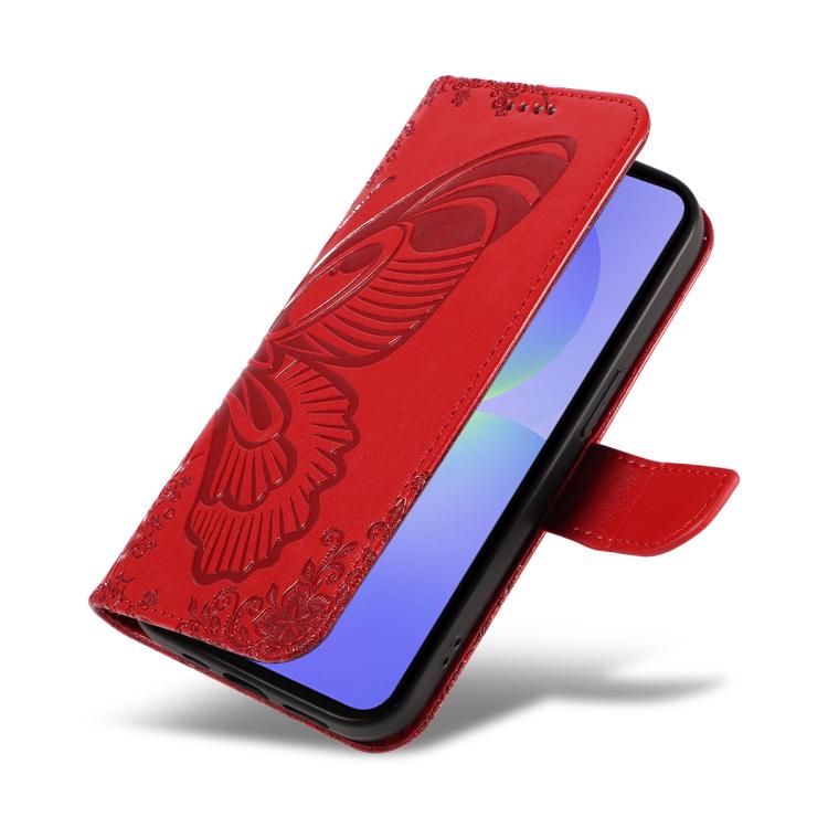 For Samsung Galaxy A37 5G Swallowtail Butterfly Embossed Leather Phone Case