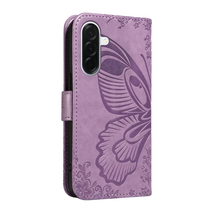 For Samsung Galaxy A37 5G Swallowtail Butterfly Embossed Leather Phone Case