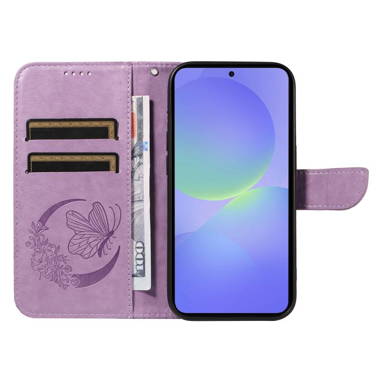 For Samsung Galaxy A37 5G Swallowtail Butterfly Embossed Leather Phone Case