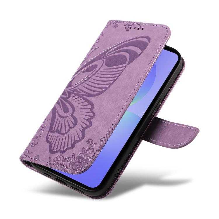 For Samsung Galaxy A37 5G Swallowtail Butterfly Embossed Leather Phone Case