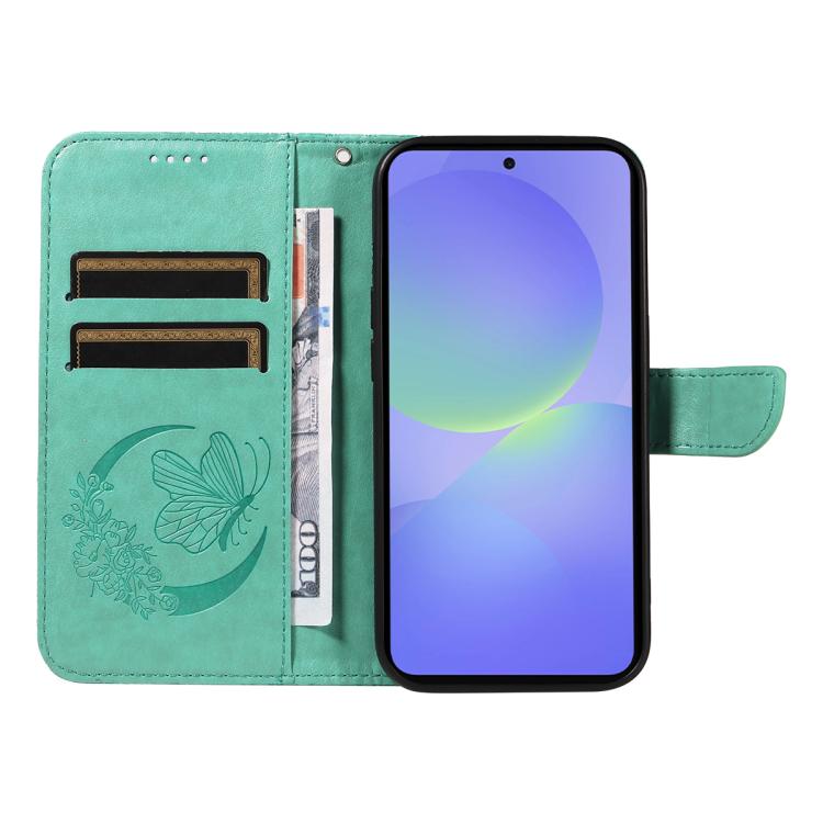 For Samsung Galaxy A37 5G Swallowtail Butterfly Embossed Leather Phone Case