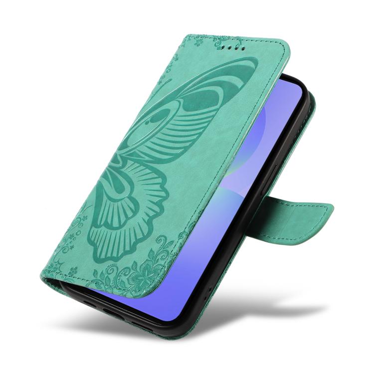 For Samsung Galaxy A37 5G Swallowtail Butterfly Embossed Leather Phone Case