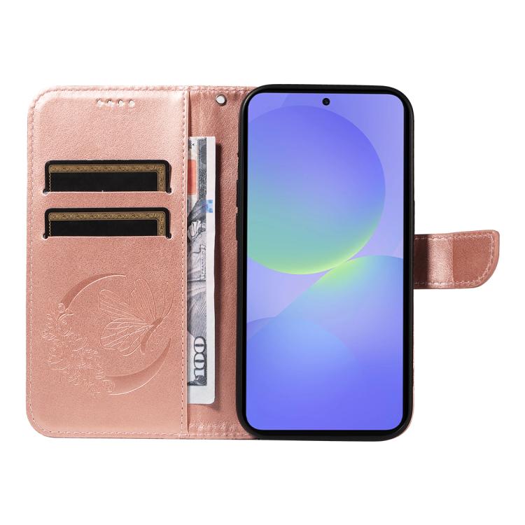 For Samsung Galaxy A37 5G Swallowtail Butterfly Embossed Leather Phone Case