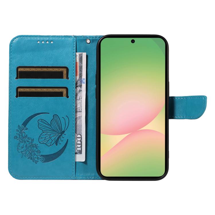 For Samsung Galaxy A57 5G Swallowtail Butterfly Embossed Leather Phone Case