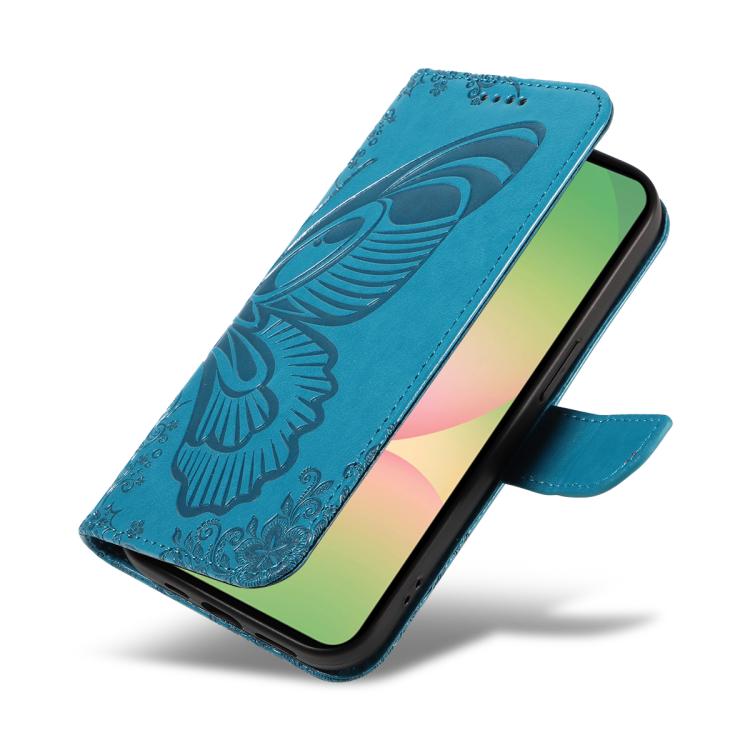For Samsung Galaxy A57 5G Swallowtail Butterfly Embossed Leather Phone Case
