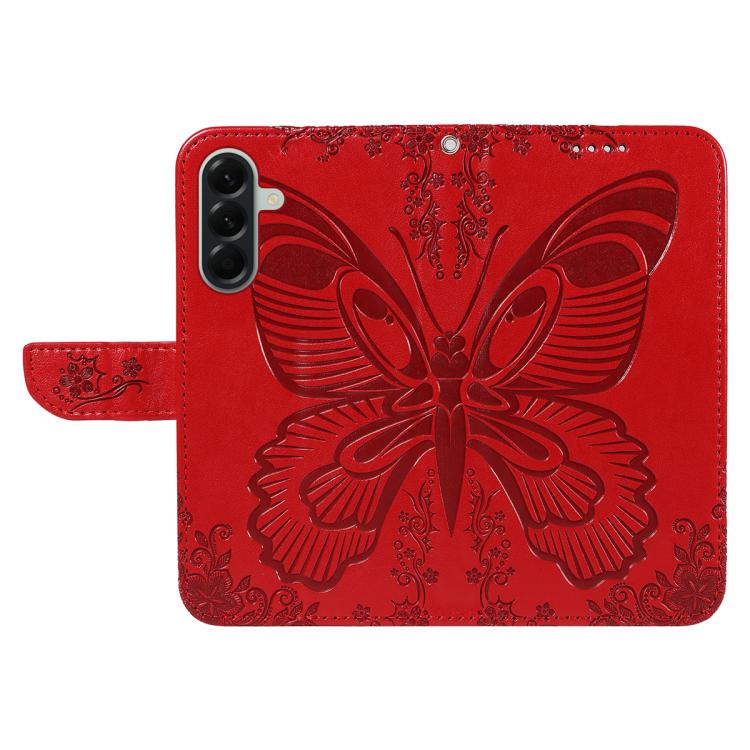 For Samsung Galaxy A57 5G Swallowtail Butterfly Embossed Leather Phone Case