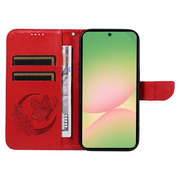 For Samsung Galaxy A57 5G Swallowtail Butterfly Embossed Leather Phone Case