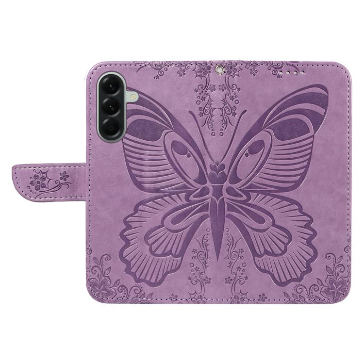 For Samsung Galaxy A57 5G Swallowtail Butterfly Embossed Leather Phone Case