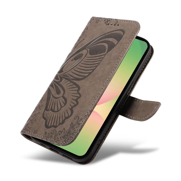 For Samsung Galaxy A57 5G Swallowtail Butterfly Embossed Leather Phone Case