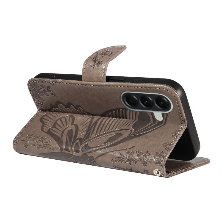 For Samsung Galaxy A57 5G Swallowtail Butterfly Embossed Leather Phone Case
