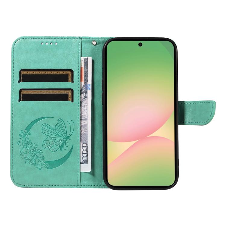 For Samsung Galaxy A57 5G Swallowtail Butterfly Embossed Leather Phone Case