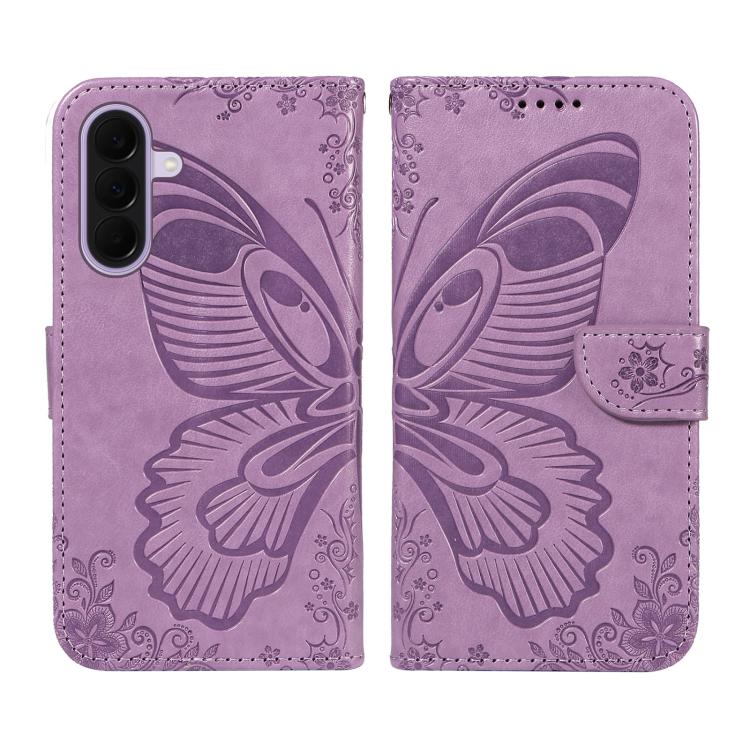 For Galaxy A27 5G Swallowtail Butterfly Embossed Leather Phone Case