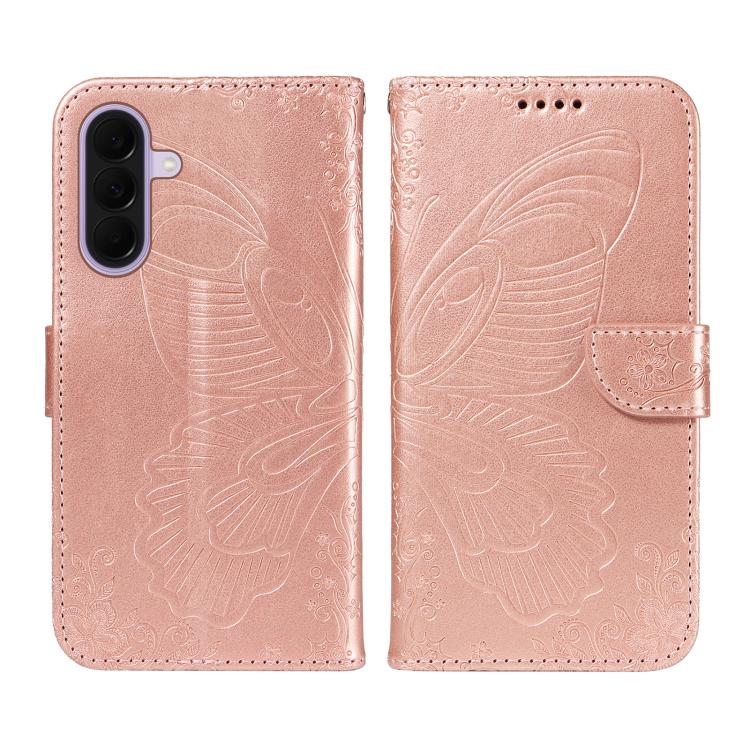 For Galaxy A27 5G Swallowtail Butterfly Embossed Leather Phone Case