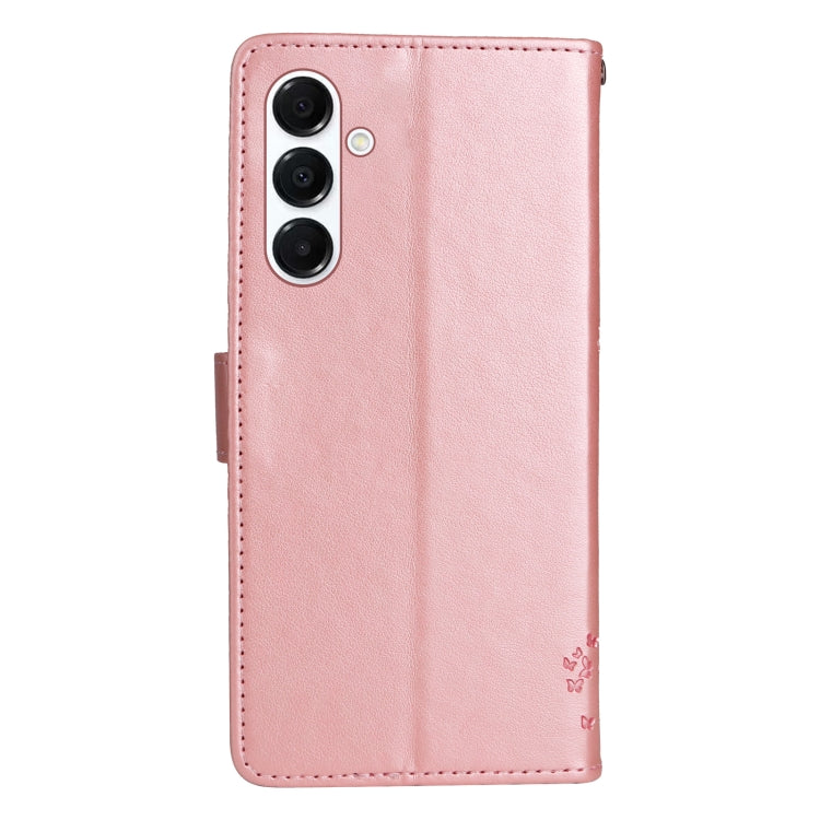 For Samsung Galaxy A26 5G Global Tree & Cat Embossed Pattern Flip Leather Phone Case