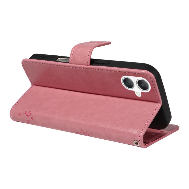 For Samsung Galaxy A07 5G Tree & Cat Embossed Pattern Flip Leather Phone Case
