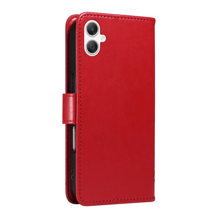 For Samsung Galaxy A07 5G Tree & Cat Embossed Pattern Flip Leather Phone Case