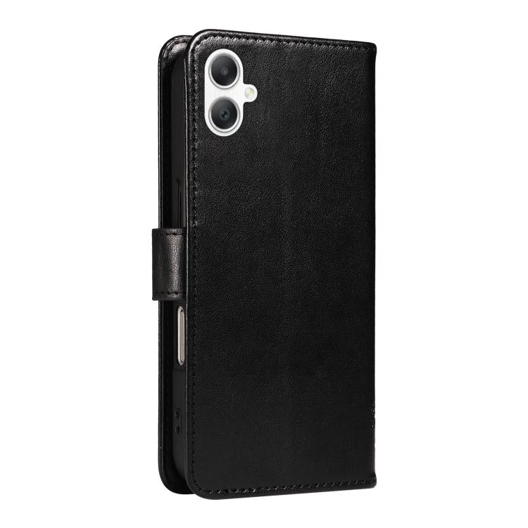 For Samsung Galaxy A07 5G Tree & Cat Embossed Pattern Flip Leather Phone Case