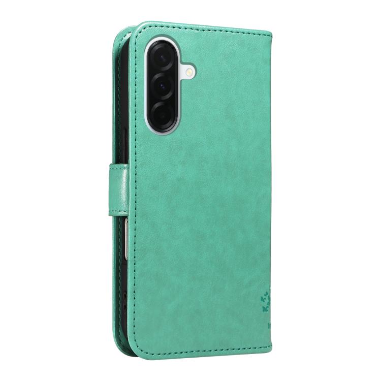 For Samsung Galaxy A37 5G Tree & Cat Embossed Pattern Flip Leather Phone Case