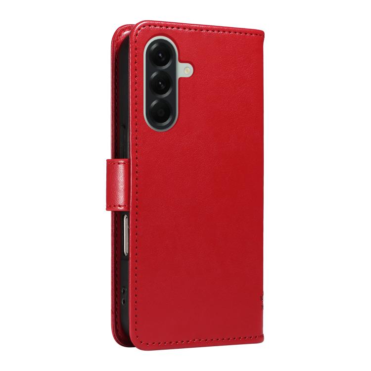 For Samsung Galaxy A57 5G Tree & Cat Embossed Pattern Flip Leather Phone Case