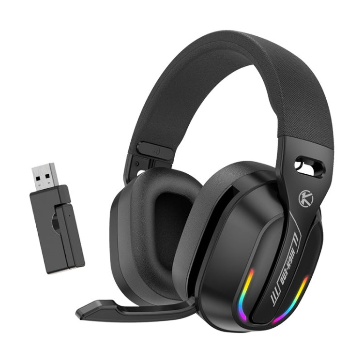 Bluetooth 5.4 Head-mounted RGB Wireless Bluetooth Gaming Headset With Transmitter - Black