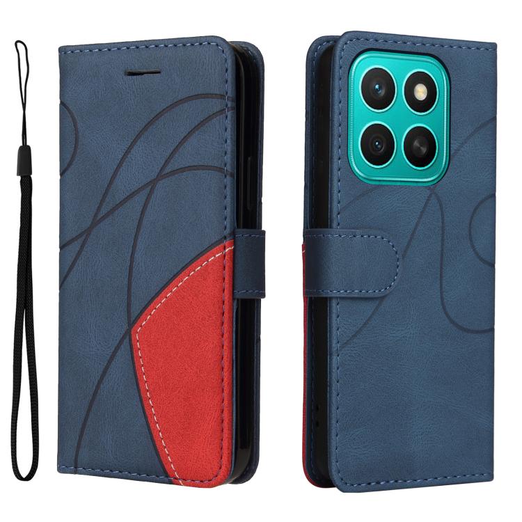 For Honor X8C 4G Global Dual-color Splicing Flip Leather Phone Case